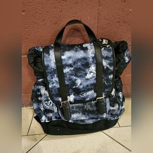 Smoky Celestial Sun and Death Skull Rucksack Adult Sized Above Flap Backpack NWT